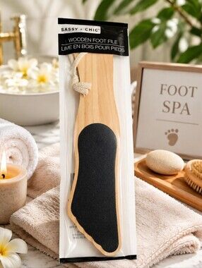 WOODEN FOOT FILE SPA PEDICURE TOOL 1-PIECE